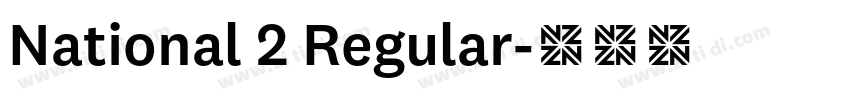 National 2 Regular字体转换